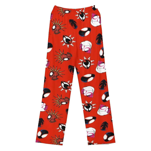 Anime Cartoon Pyjamasbyxor för Kvinnor och Flickor - Söta Kattmönster, Mjuka och Bekväma Loungebyxor, Sömnkläder E L