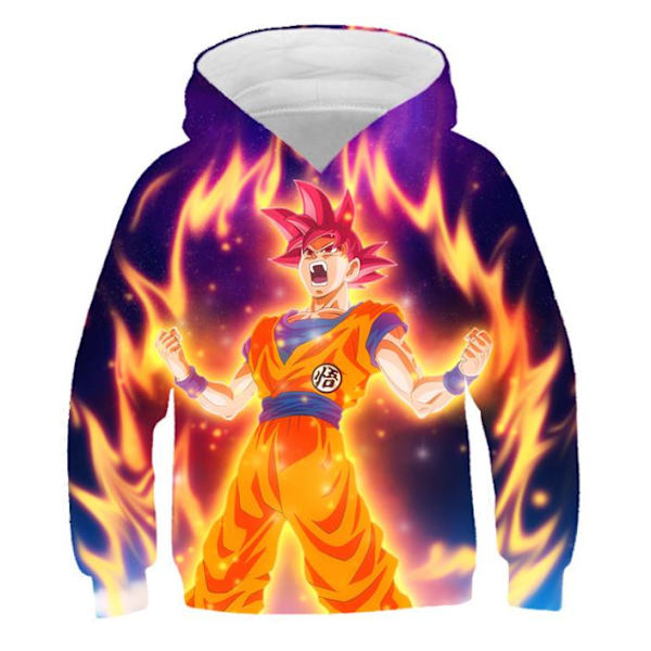 Dragon Ball Børne Hættetrøje Lynlås Jakke Frakke Langærmet Julegave A 150cm