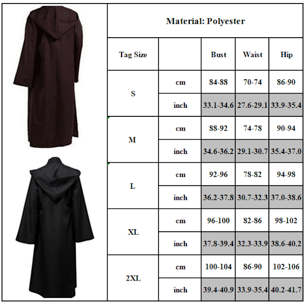 Star Wars Jedi Darth Vader Kåpa Cape Halloween Cosplay Kostym Fancy Carnival Fest Black S