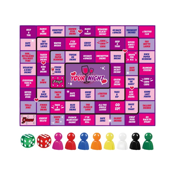 Drickspel för vuxna, roligt interaktivt drickspel för fest och familj Pink