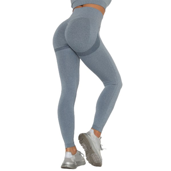 Kvinnor Yoga Byxor Tight High Waist Sport Legging Fitness Byxor blue L