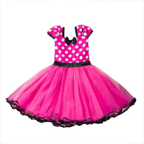 Baby Kids Girls Minnie Mouse födelsedagsfest prinsessaklänningar Red 120