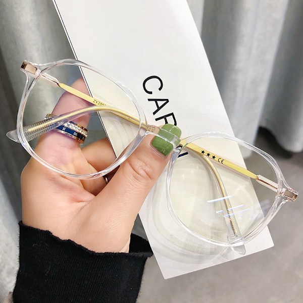 Gennemsigtig Computerbrille Stel Briller Anti Blåt Lys White