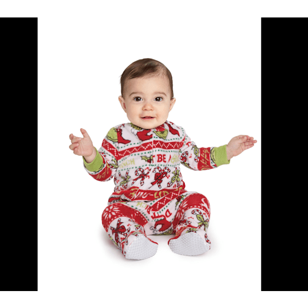 Jul Familj Matchande Pyjamas Set Grinchen Nattkläder Baby 12-18M
