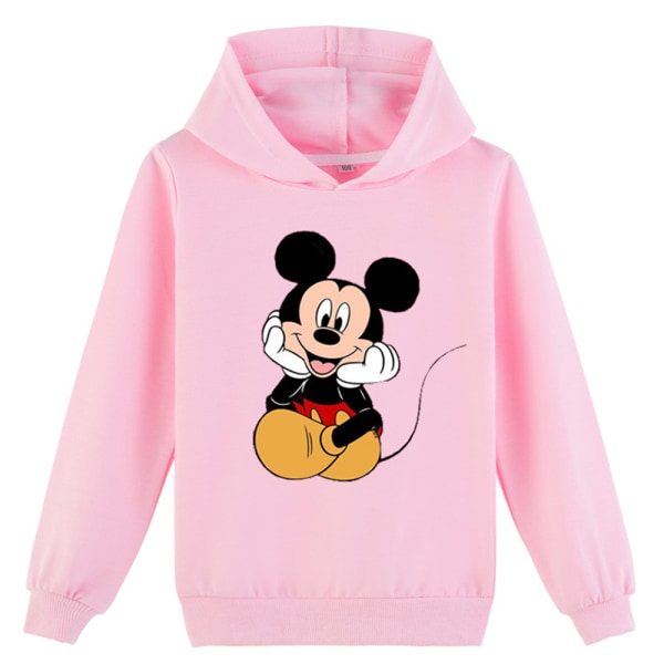 Barn Vuxen Mickey Cartoon Casual Hoodies Sweatshirt Coat pink 160cm