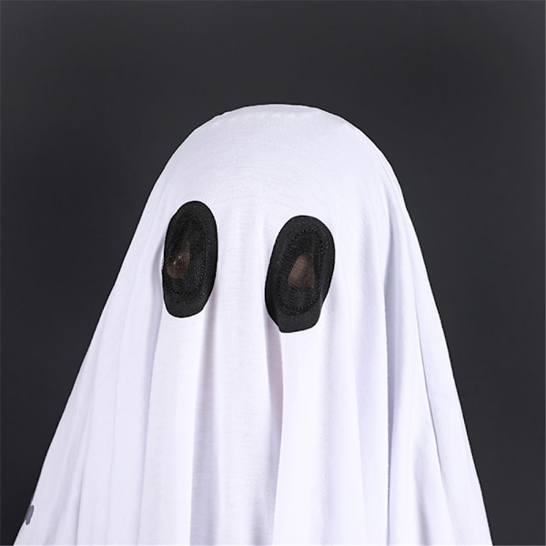 Taapero Lapsi Vauva Tytöt Pojat Halloween Asu Valkoinen Irvistys Aave Puseron Viitta Naamiaisjuhlat Cosplay M