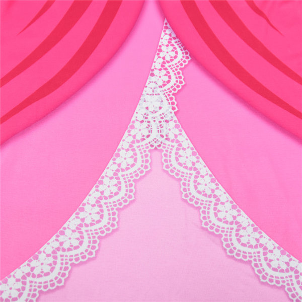 Persiko Prinsessa Klänning Flicka Halloween Kostym Rosa Maskeradklänningar 120cm