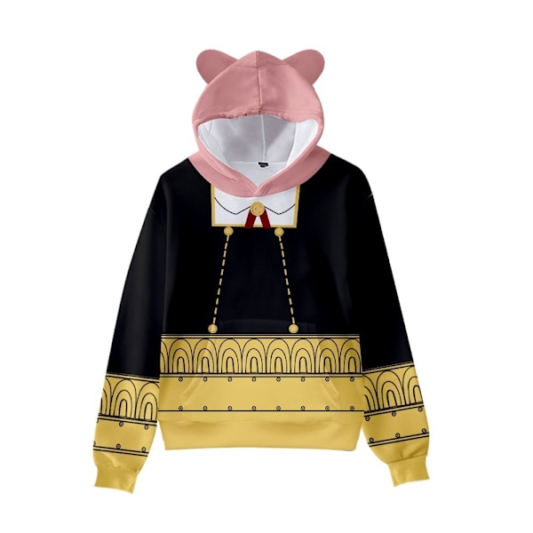 SPY x FAMILY Anime Hættetrøje Pullover Sweatshirt Dame Søde Katteøre Toppe Pullovers B M