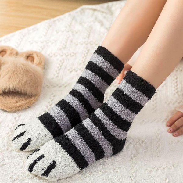 Damstrumpor Mjuka Varma Fleece Fluffiga Strumpor Grey 1 Pair