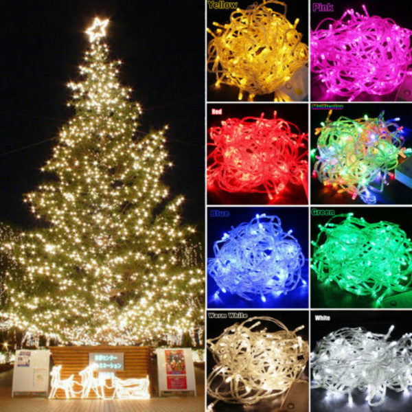 20M LED Strängljus Inomhus Utomhus Jul Xmas Dekor LED Lights Blue 20M 200 LED