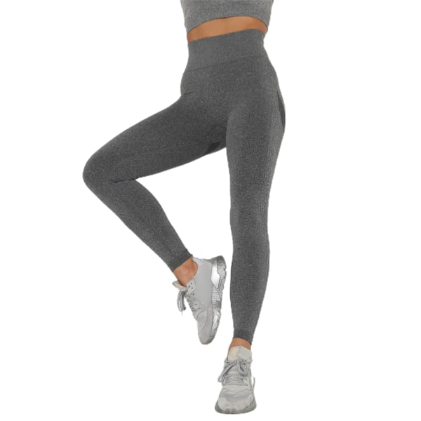 Kvinnor Yoga Byxor Tight High Waist Sport Legging Fitness Byxor dark grey L
