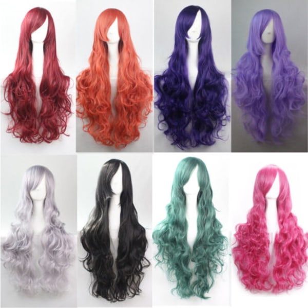 80cm Cosplay Party Parykk Dame green 80