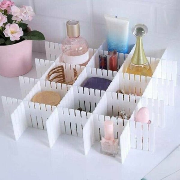 Justerbar Låddelare Organizer Strumpor Förvaring Organizer 12PCS