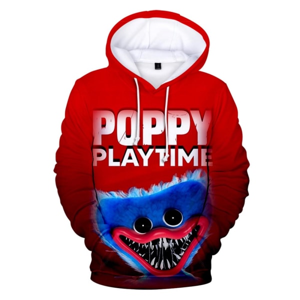 Kid Poppy Playtime 3D- printed hoodie Vinter Casual Lös tröja B L
