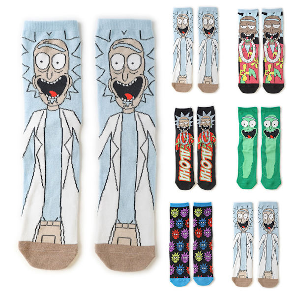 1 Par Rick and Morty Mr. Meeseek's Mönster Herr Crew Socks A