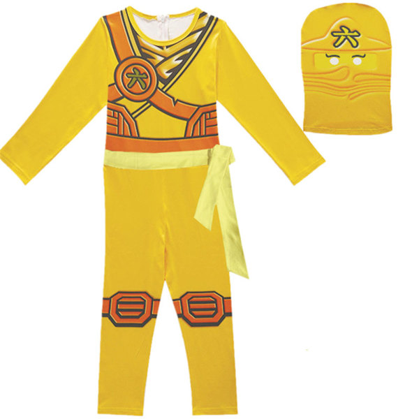 Børne Anime Kostume Jumpsuit Performance Fancy Dress Udklædning Yellow 140cm