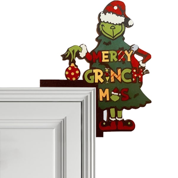 Julgrinch Dörrhörnsdekoration Ram Logotyp Prydnad Present 5
