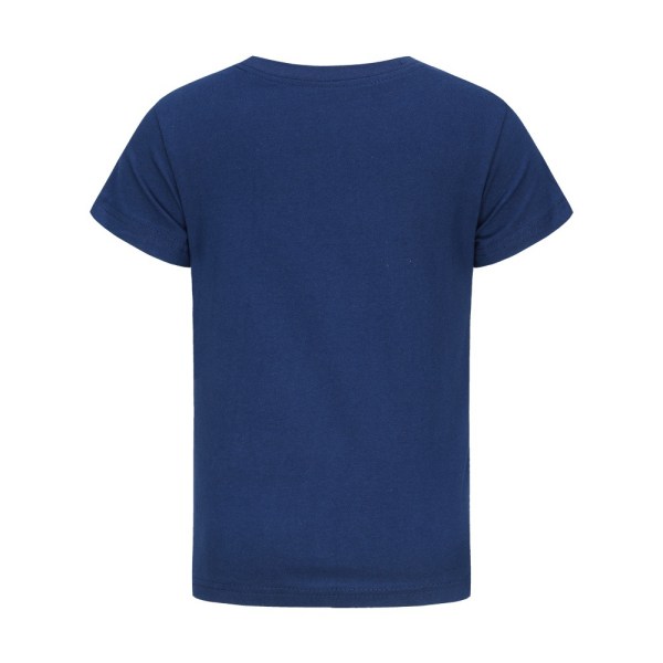 Barn Geometry Dash Pojkar Flickor Sommar Casual Kortärmad T-shirt bomull Toppar Present Navy blue 130cm