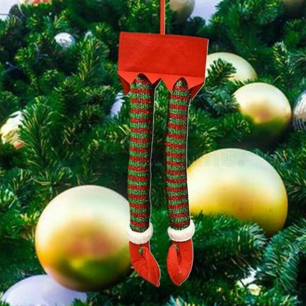 Jultomte Elfben Dekoration Dörrträd Julgåvor Green shoes