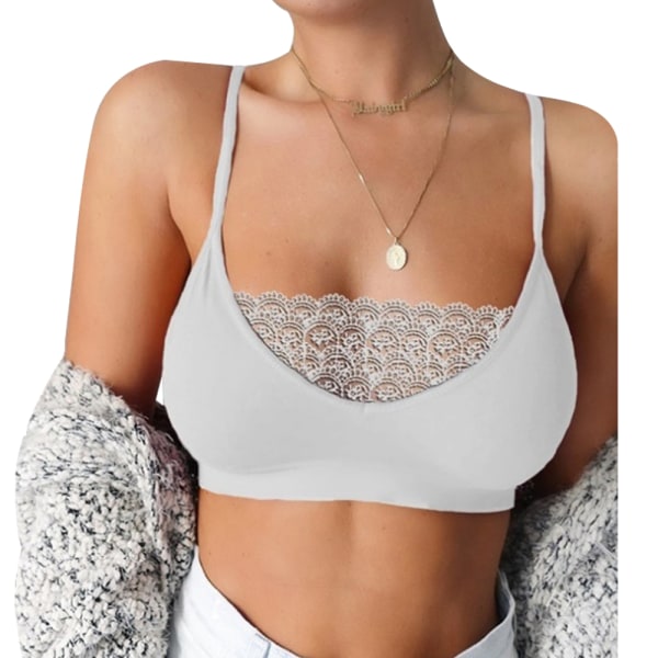 Kvinnors Sexiga Underkläder Damer Vadderad Bh Topp Nattkläder White XL 872b, White, XL
