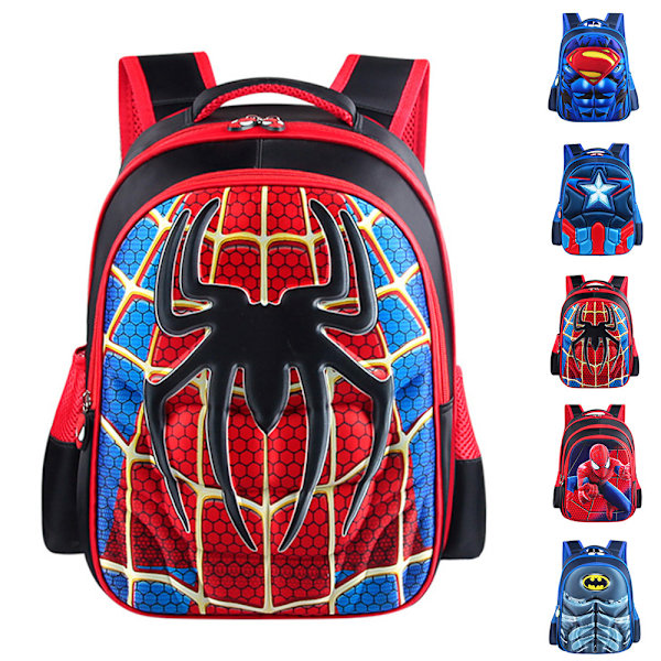 Rygsæk til småbørn, skolesæk til studerende, vandtæt og let Spider-man -A