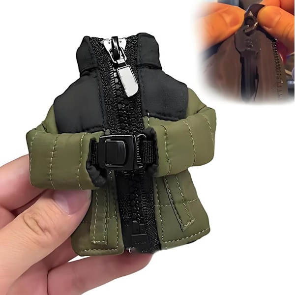 Mini untuvatakki avaimenperä lelut Mini takki riipus avaimenperä Ystävänpäivälahja Black