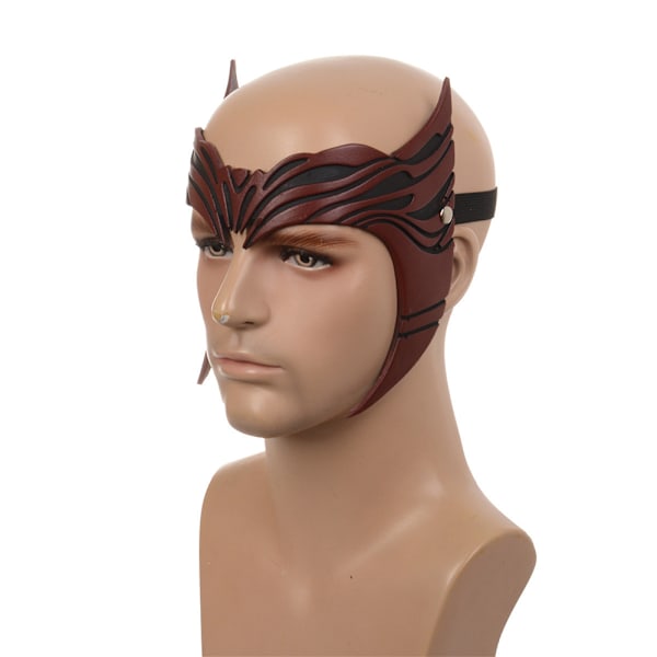 Halloween Mask Superhjälte Cosplay Wanda Scarlet Witch Hjälm Crown Maximoff Mask Maskerad Prop