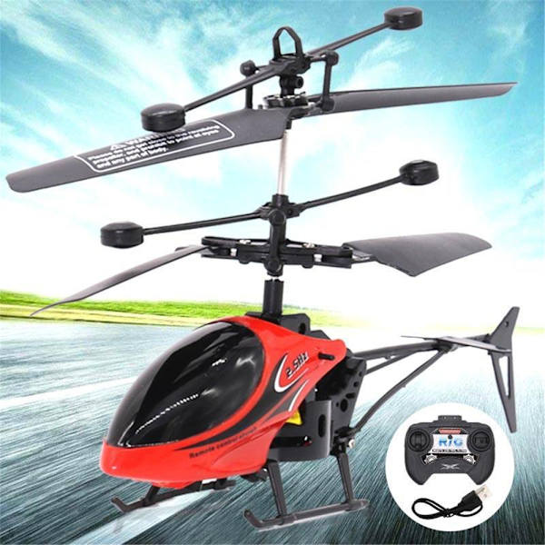 Kauko-ohjattava helikopterilentokone sisälentolelu red