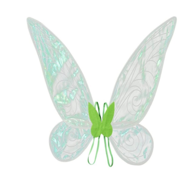 Shiny Fairy Wings Vuxen Transparent Wings Halloween kostym green