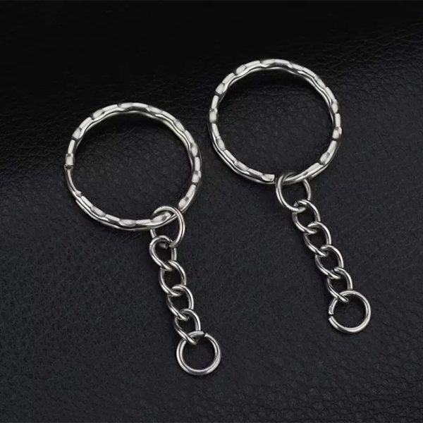 10-100x Silverfärgade Tomma Nyckelringar Nyckel Splitringar