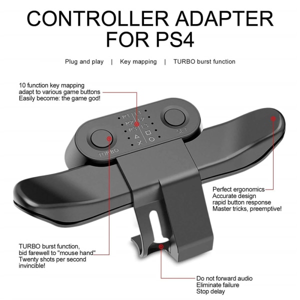 Paddlar Back Button Attachment PS4 Controller Extension Gamepad