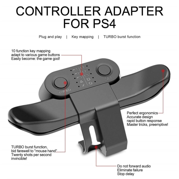 Paddlar Bakre Knappfäste PS4-Kontroll Extension Gamepad