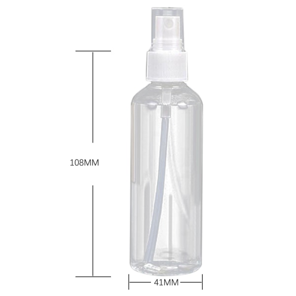 3/6/10/20 kpl 100ml Tyhjä suihkepullo Muovi Läpinäkyvä 10 Pack