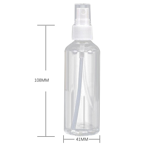 3/6/10/20 Pack 100ml Tom sprayflaska Plast Transparent 6 Pack