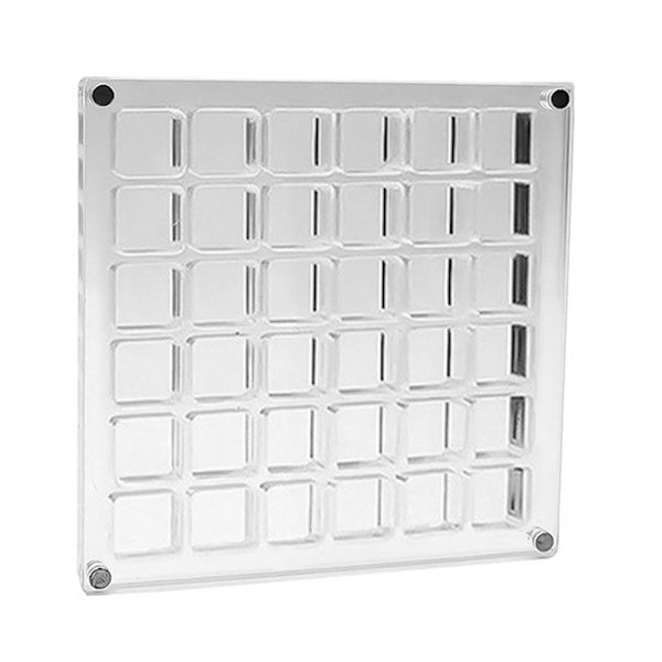 36/64/100 Fack Klar Akryl Snäckskalsdisplaylåda, Diamant Ädelsten Pärlor Förvaringsdisplay Organizer Låda 36 Grids