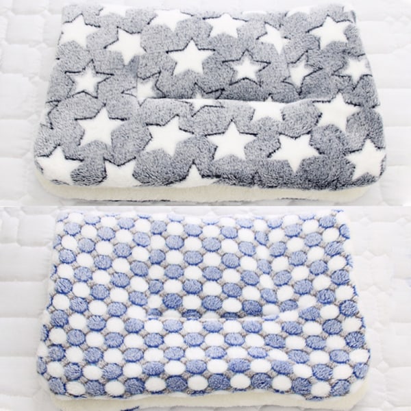 Hvalp kæledyrsfilt katteseng madras blød varmere måtte Blue Star 49*32cm