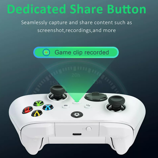 Trådløs controller til Xbox One & Xbox Series X|S PC Windows - Med lydstik White