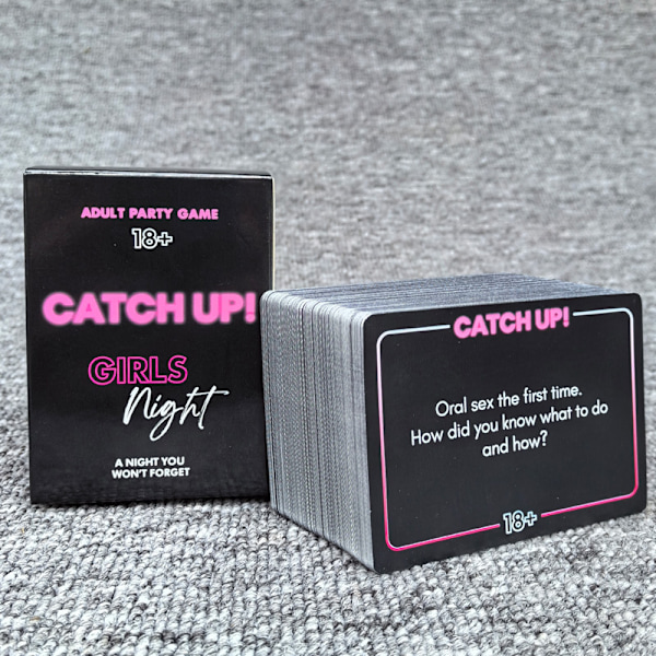 Catch Up! Tyttöjen Ilta 18+ Partypeli Syntymäpäivä Polttarit Keskustelukorttipeli