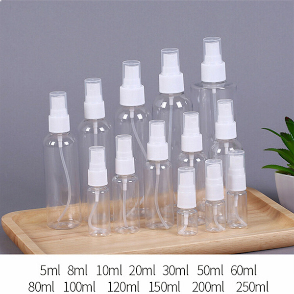 3/6/10/20-pack 100 ml Tom sprayflaska Plast Transparent 3 Pack