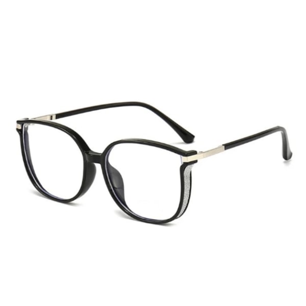 Bärbara och fashionabla läsglasögon mot blått ljus för kvinnor, bifokala Bright black 100