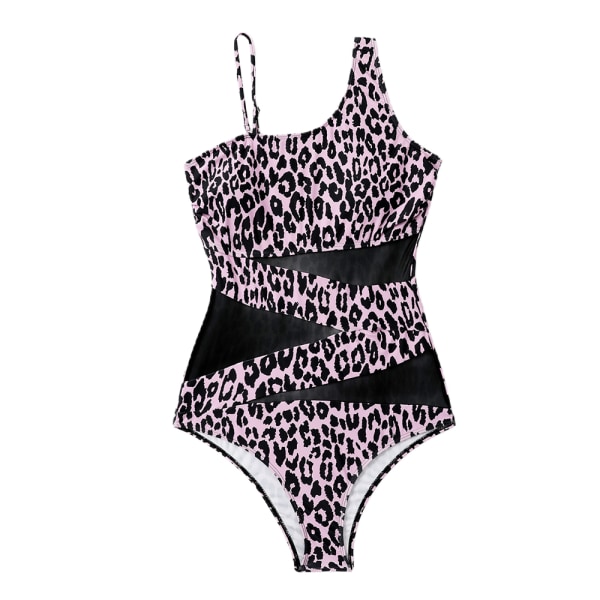 Dame Strand Heldragt Monokini Badetøj Polstret Bikini Badedragt Svømmedragt Leopard M