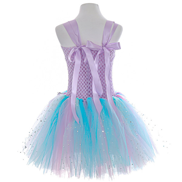 Blixt sjöjungfru cosplay flickor prinsesskjol Sjöjungfru puffkjol light purple 2XL