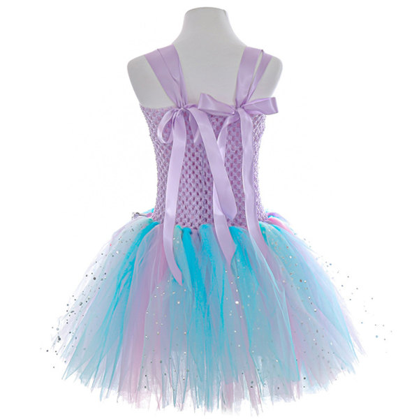 Flash sjöjungfru cosplay tjejer prinsesskjol Mermaid pösig kjol light purple XL