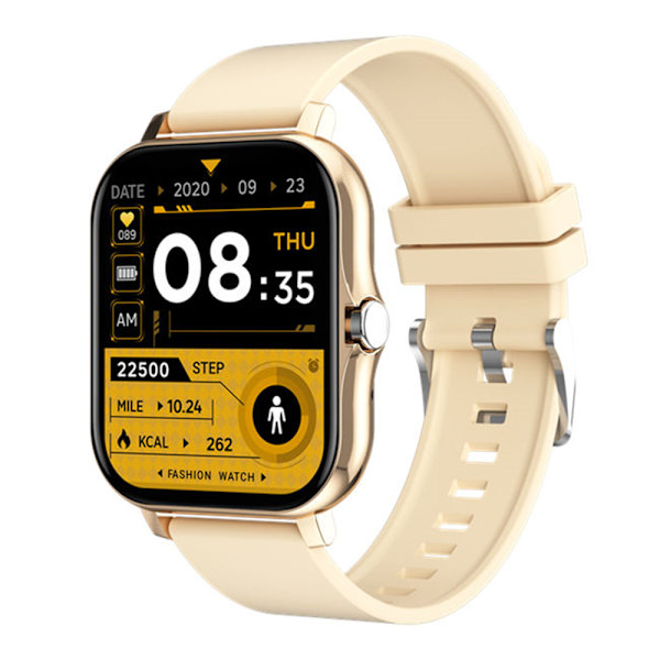 Smartwatch Spårare Hjärtfrekvens Män Kvinnor Klockor För Android iOS gold