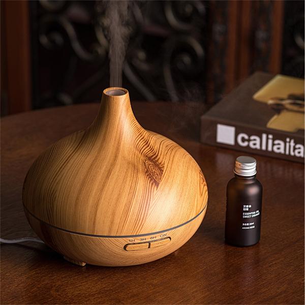 Diffuser, Luftfugter, 7 Farveskift, 500 ml Vandtank, til Soveværelse, Kontor, Yoga, Spa