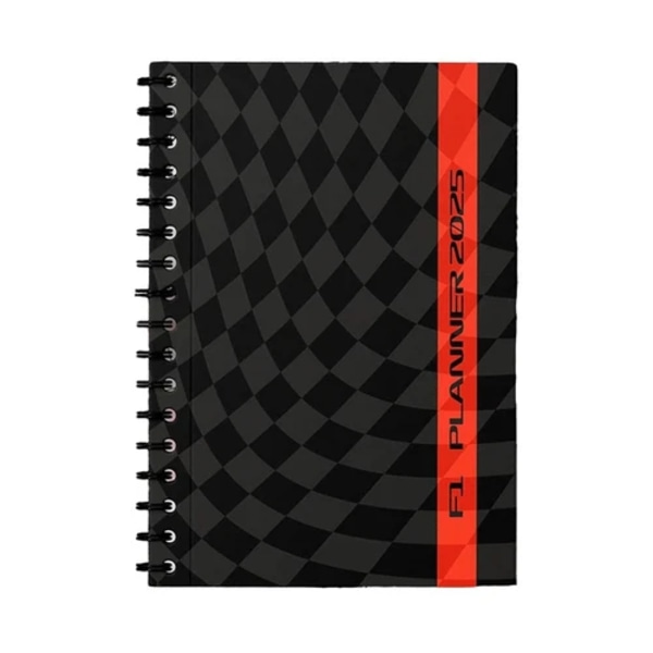 F1 2025 Planlægger og Kalender, Planlægger med F1 Bane, Spiralindbundet, Månedlig