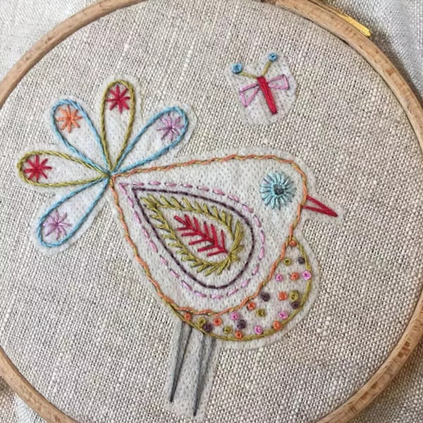 Vandopløselige Broderioverførsler, Klæb og Sy Broderipapir Vask Væk Moth 29.7x21cm