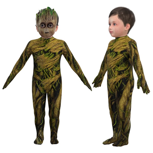 Guardians Of The Galaxy Cosplay Tights Groot Bodysuit Kostume 140cm