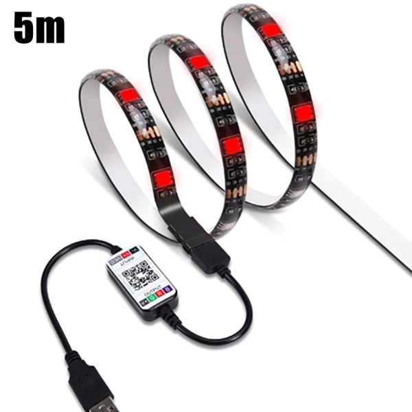 Smarta RGB Led Strip-lampor för hemmafest USB snöre för kök 5M