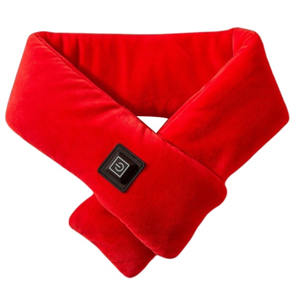 USB Uppvärmd Elektrisk Värme Sjal Halsvärmare Shawl Vinter Mjuk Red